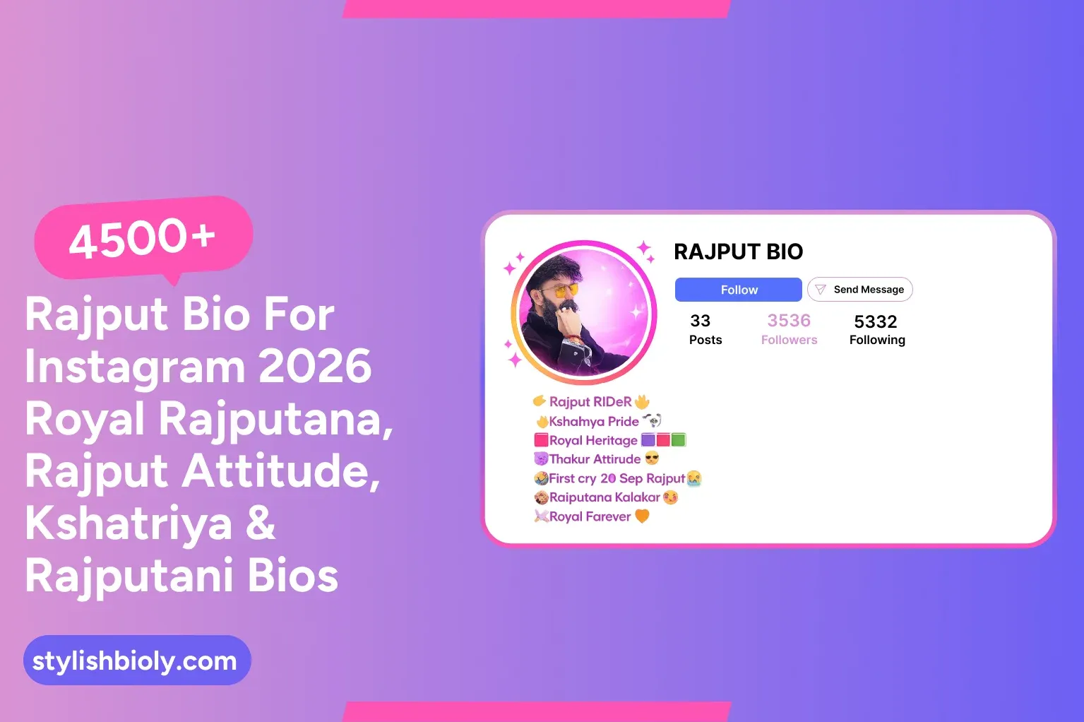 Rajput Bio For Instagram