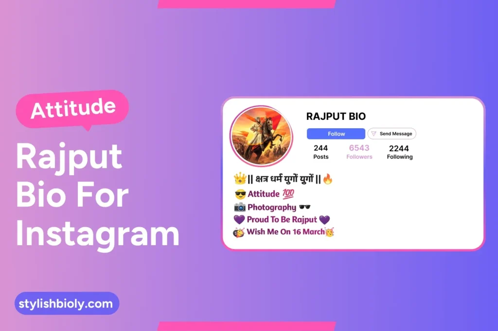 Attitude Rajput bio for instagram