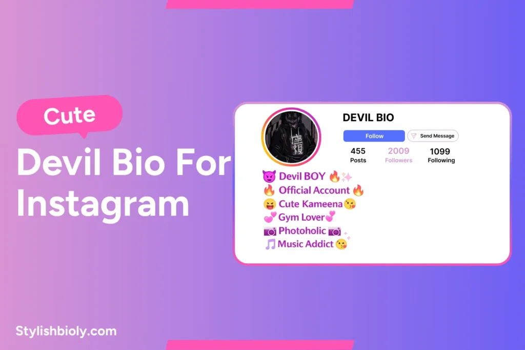 Cute Devil Bio For Instagram