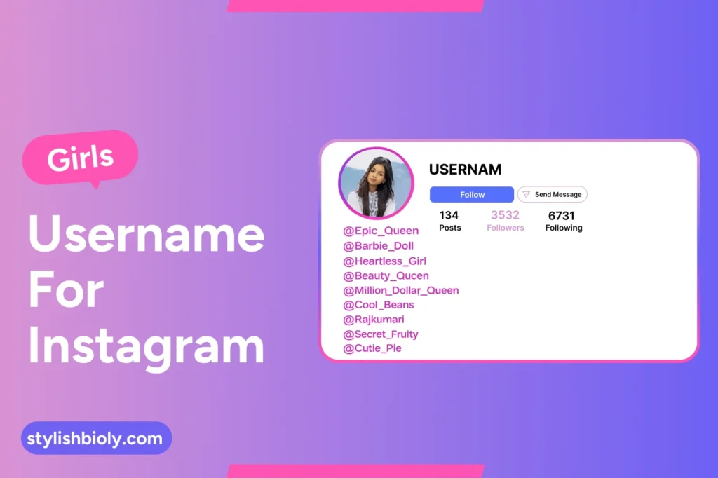 Girls' username for Instagram