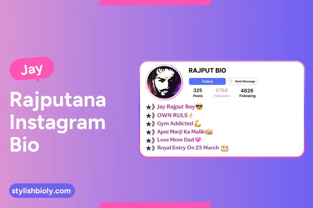 Jay Rajputana Instagram Bio