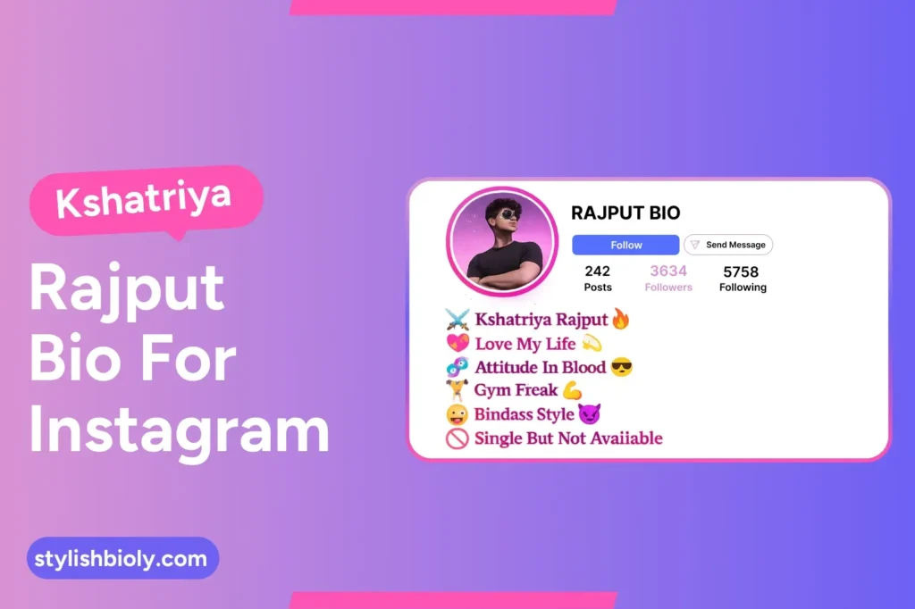 Kshatriya Rajput Bio For Instagram