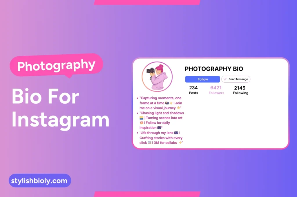 Photography Bio For Instagram