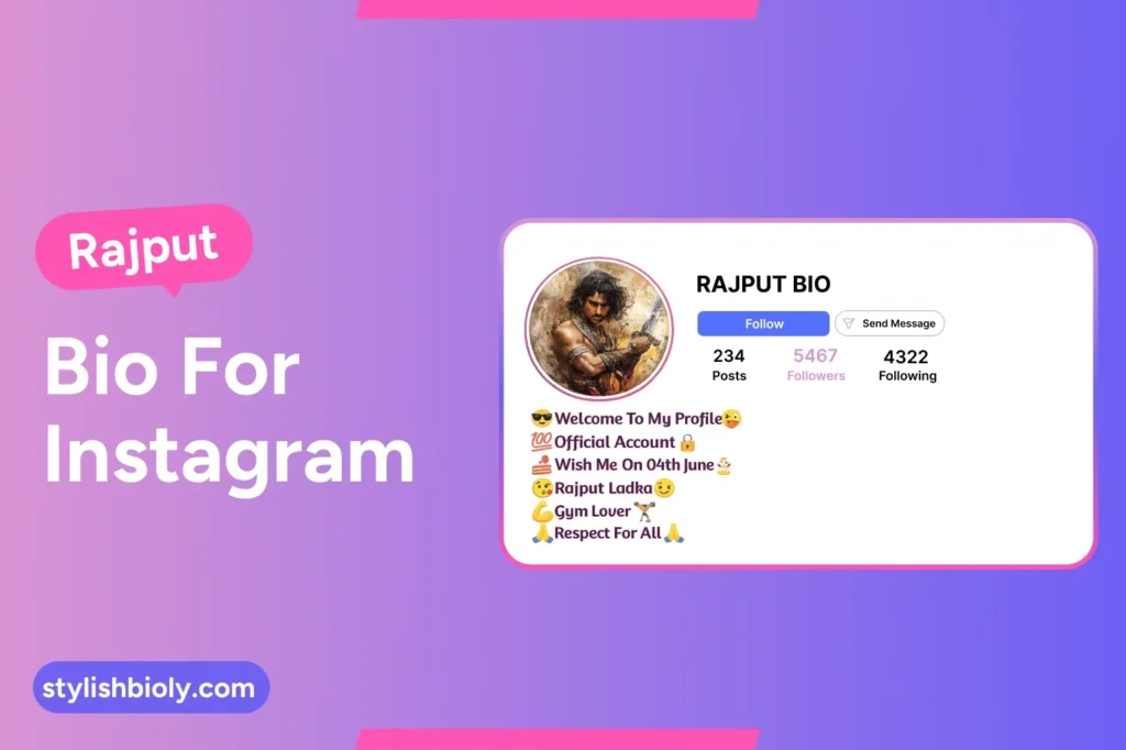 Rajput Bio For Instagram