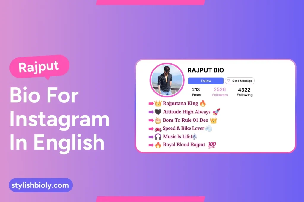 Rajput bio for instagram in english