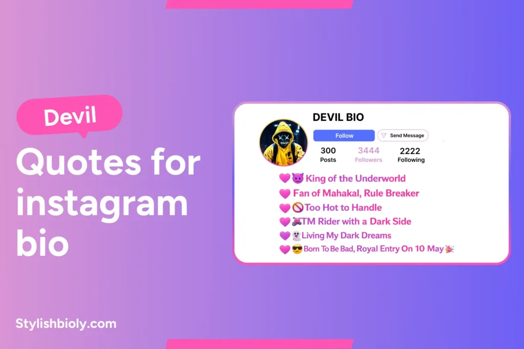 Devil quotes for Instagram bio