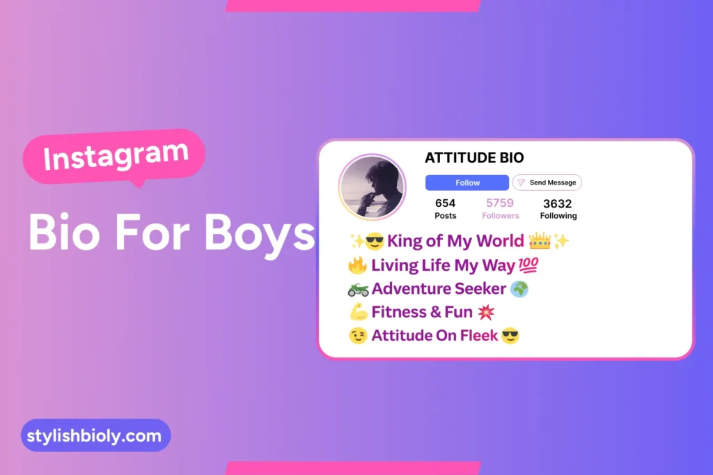 Instagram bio for boys