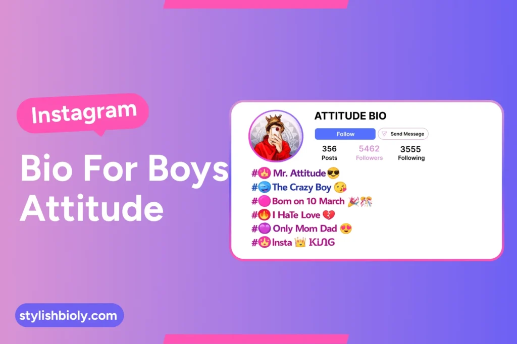 Bio for Instagram boys Attitude