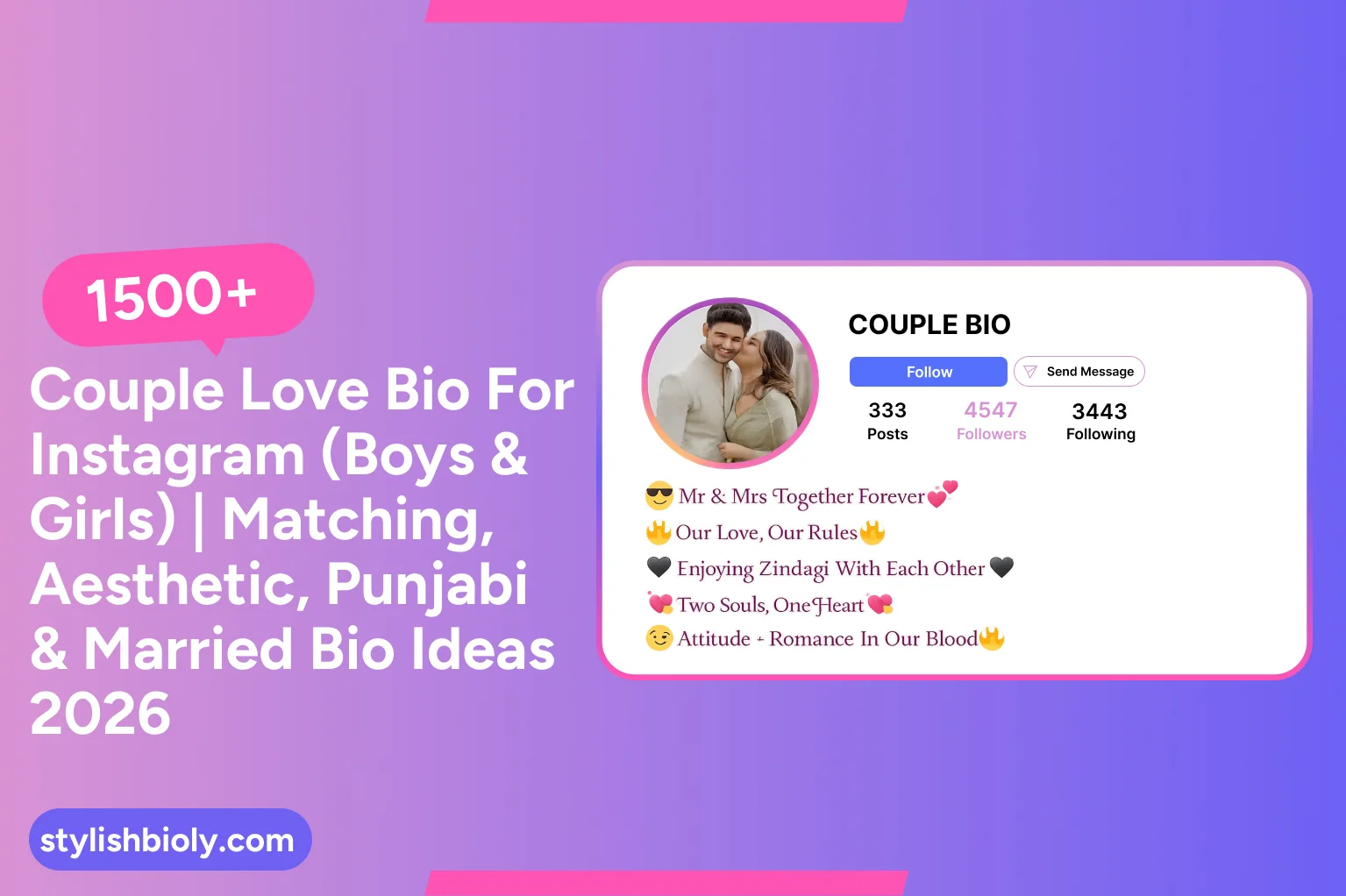 Couple Love Bio for Instagram