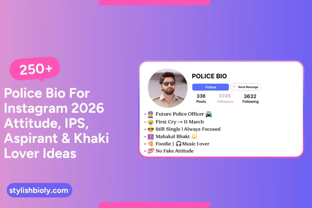 250+ Police Bio for Instagram