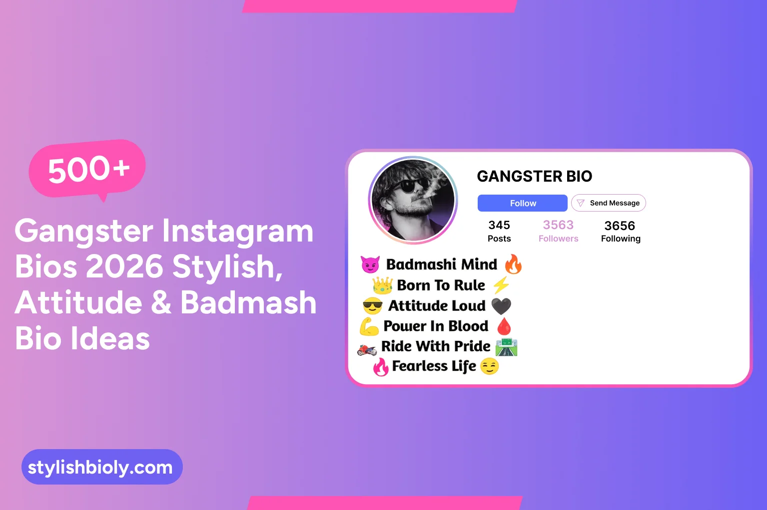 500+ Gangster Instagram Bios 2026