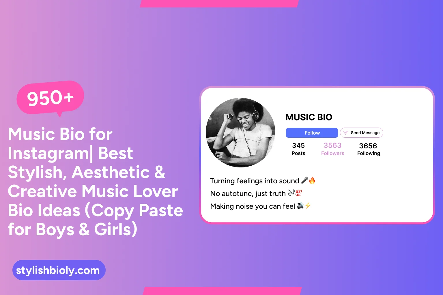 950+ Music Bio for Instagram