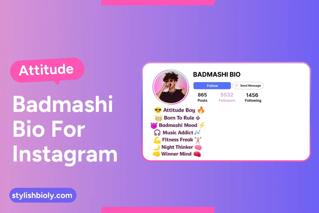 Attitude Badmashi Bio For Instagram