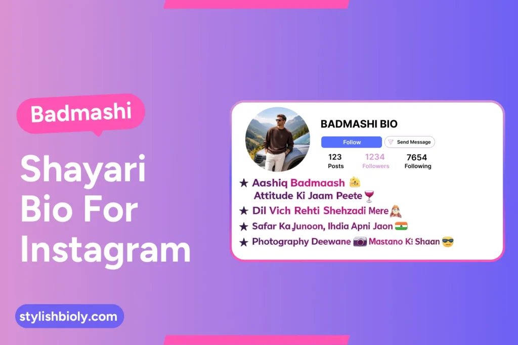 Badmashi shayari bio for Instagram