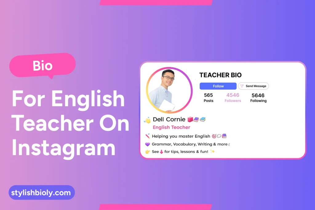 Bio for an English teacher on Instagram