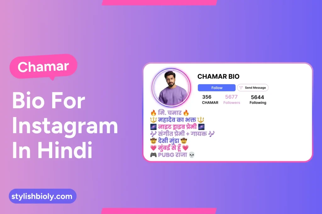 Chamar bio for Instagram in Hindi