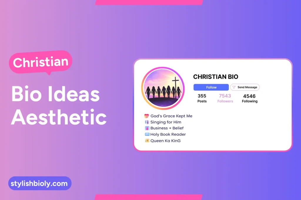 Christian bio ideas Aesthetic