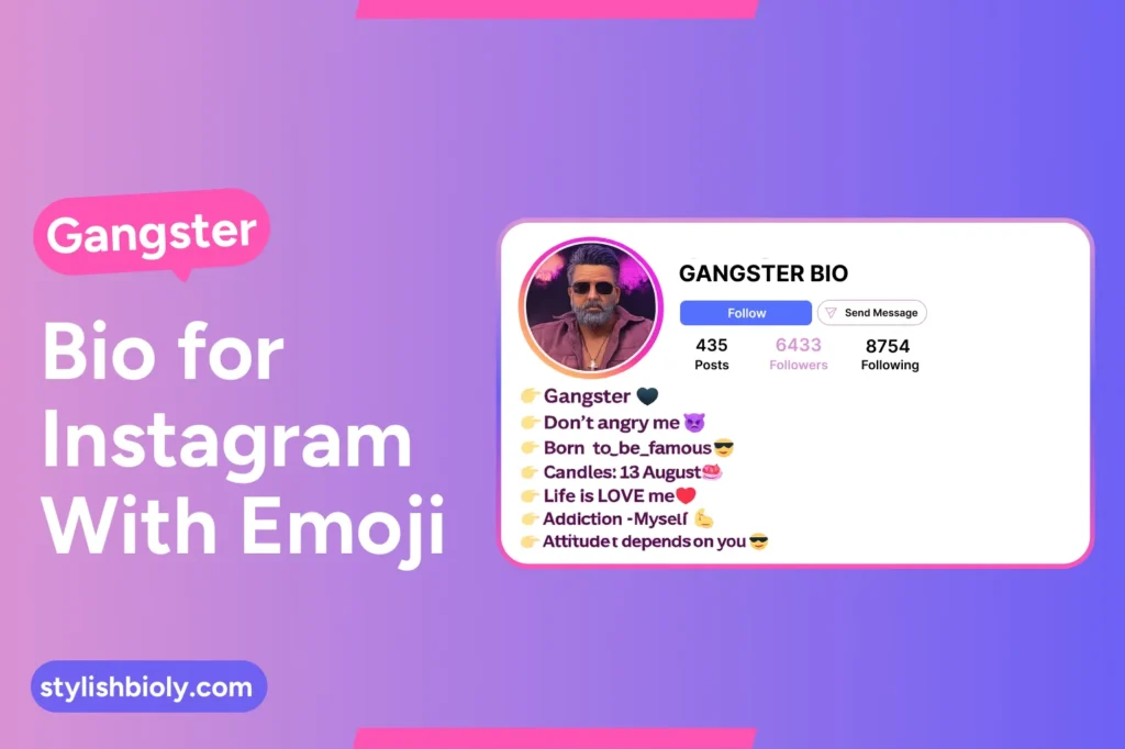 Gangster Bio for Instagram With Emoji