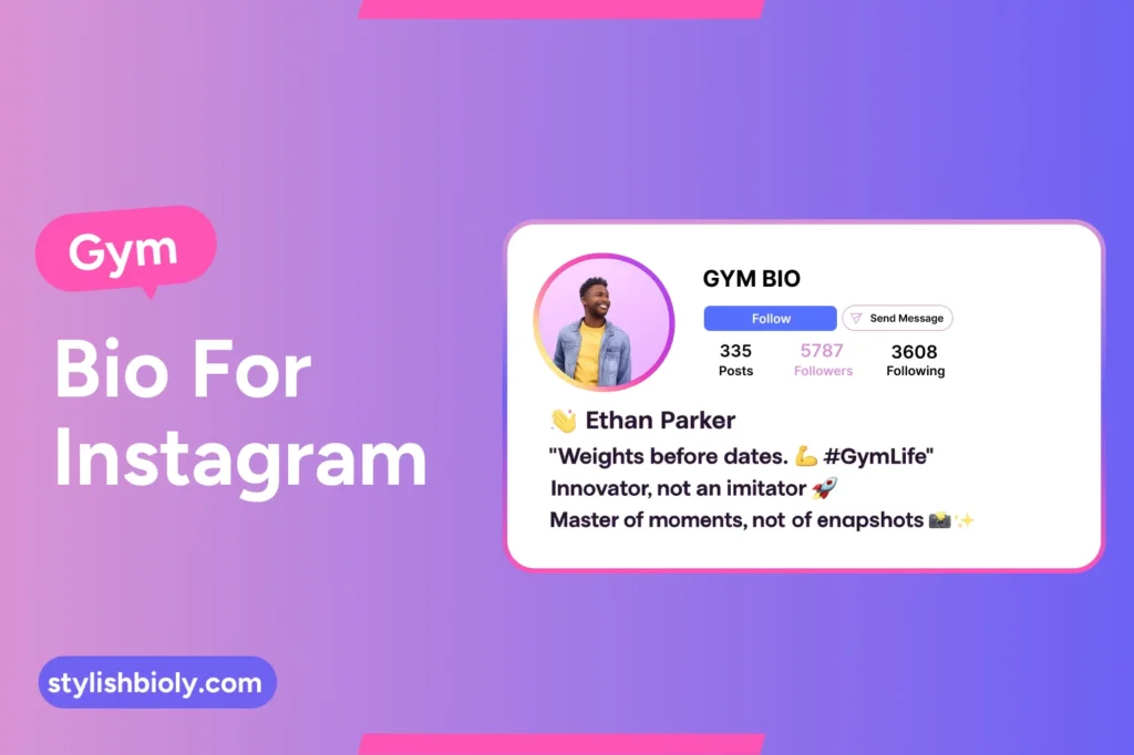 Gym bio for Instagram