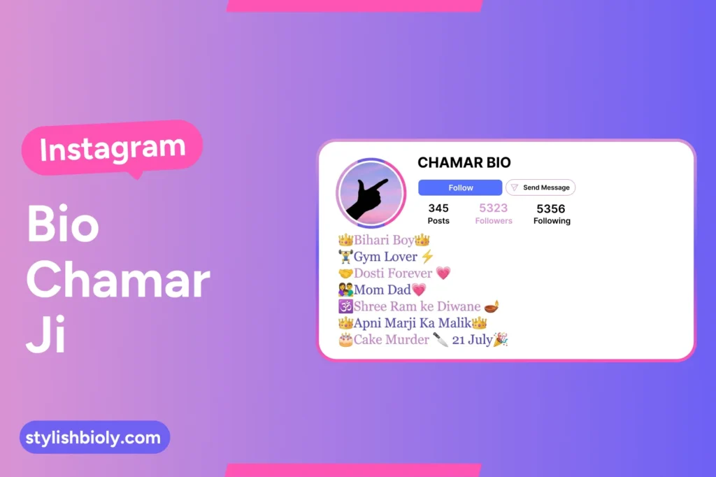 Instagram Bio Chamar Ji