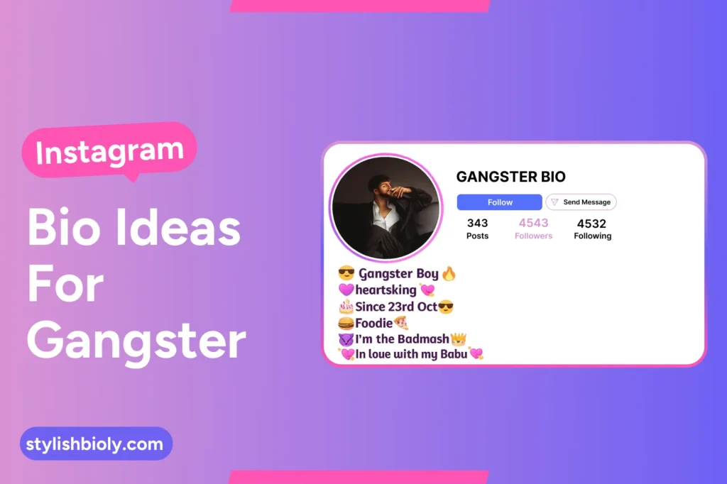 Instagram Bio Ideas For Gangster