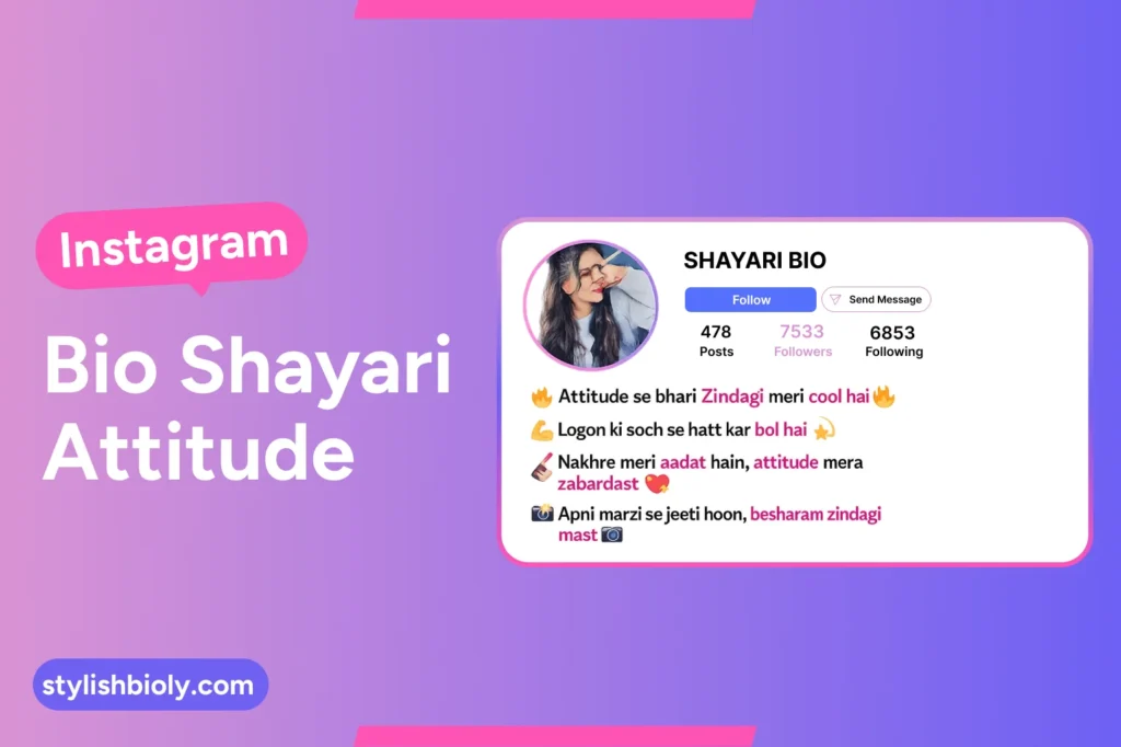 Instagram Bio Shayari Attitude