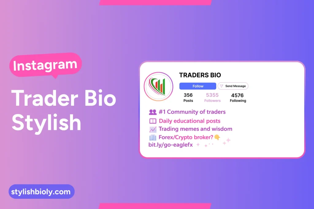 Instagram Trader Bio Stylish