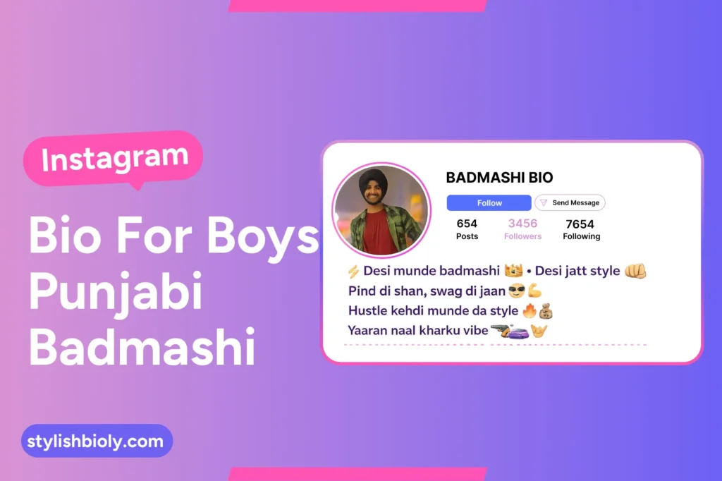 Instagram bio for boys, Punjabi badmashi