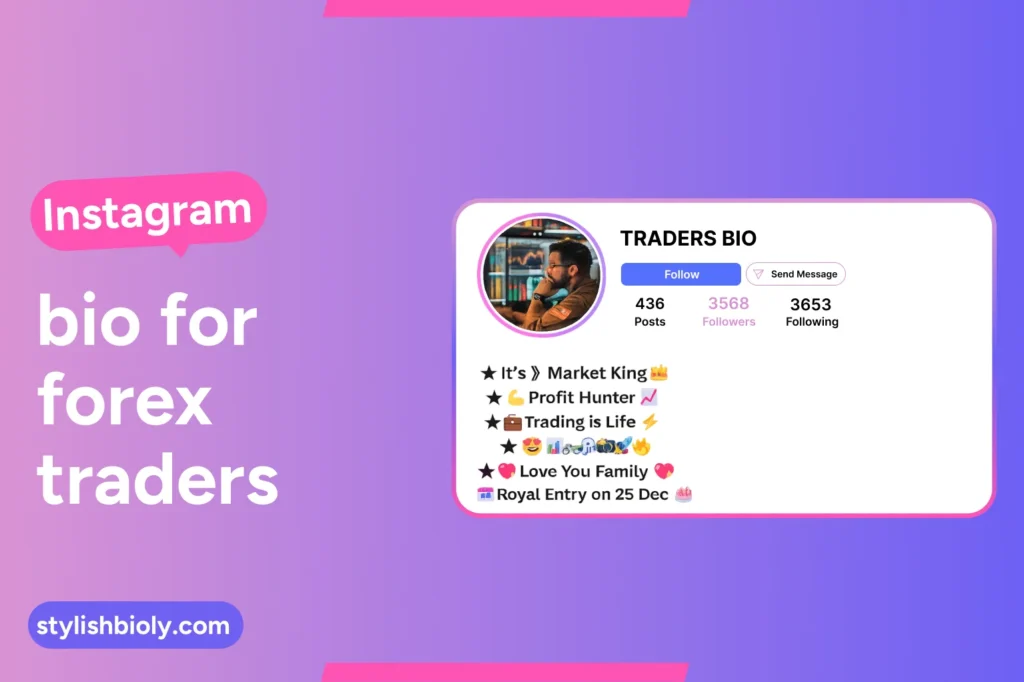Instagram bio for forex traders