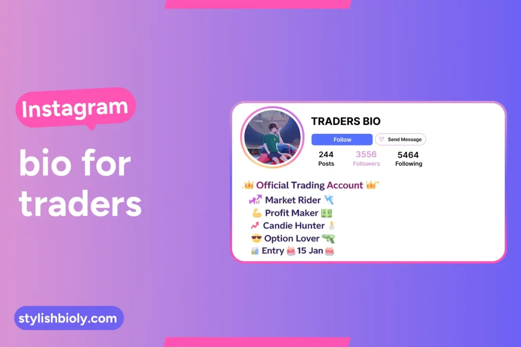 Instagram bio for traders