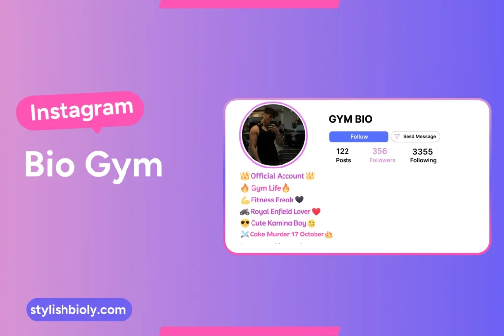 Instagram bio gym
