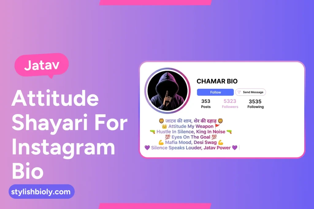 Jatav attitude shayari for Instagram bio