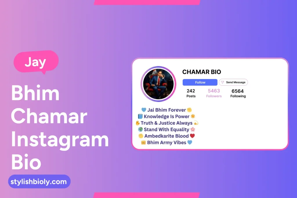 Jay Bhim Chamar Instagram Bio