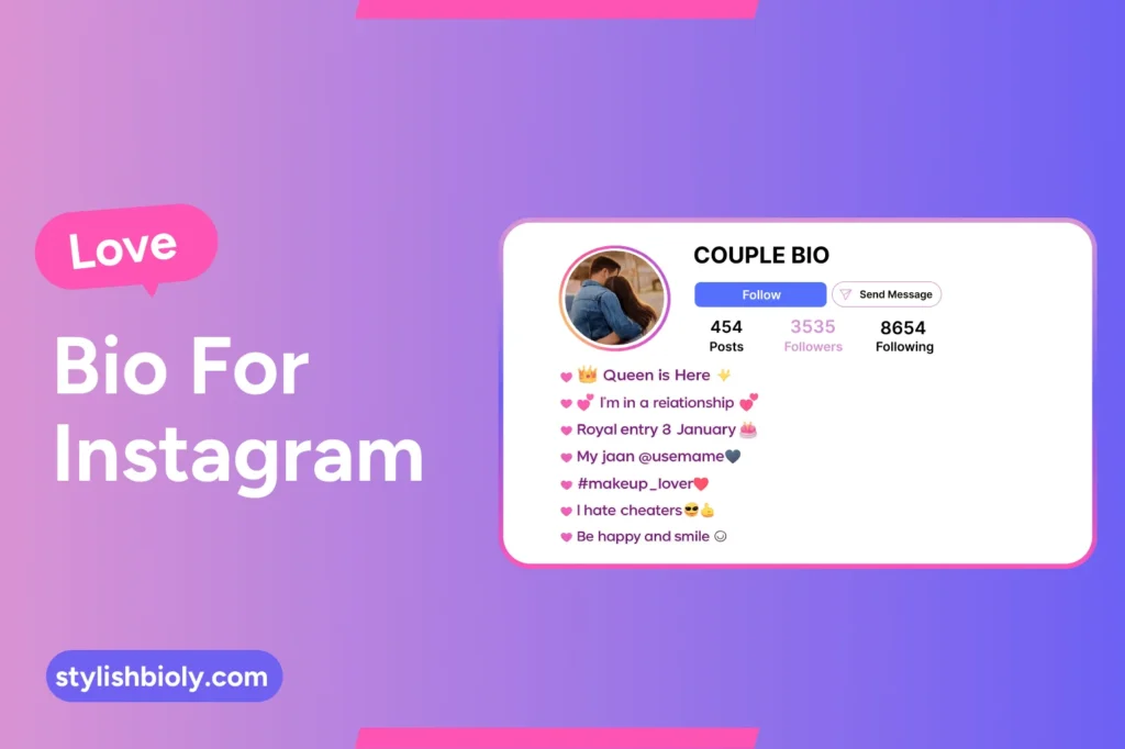 Love Bio For Instagram