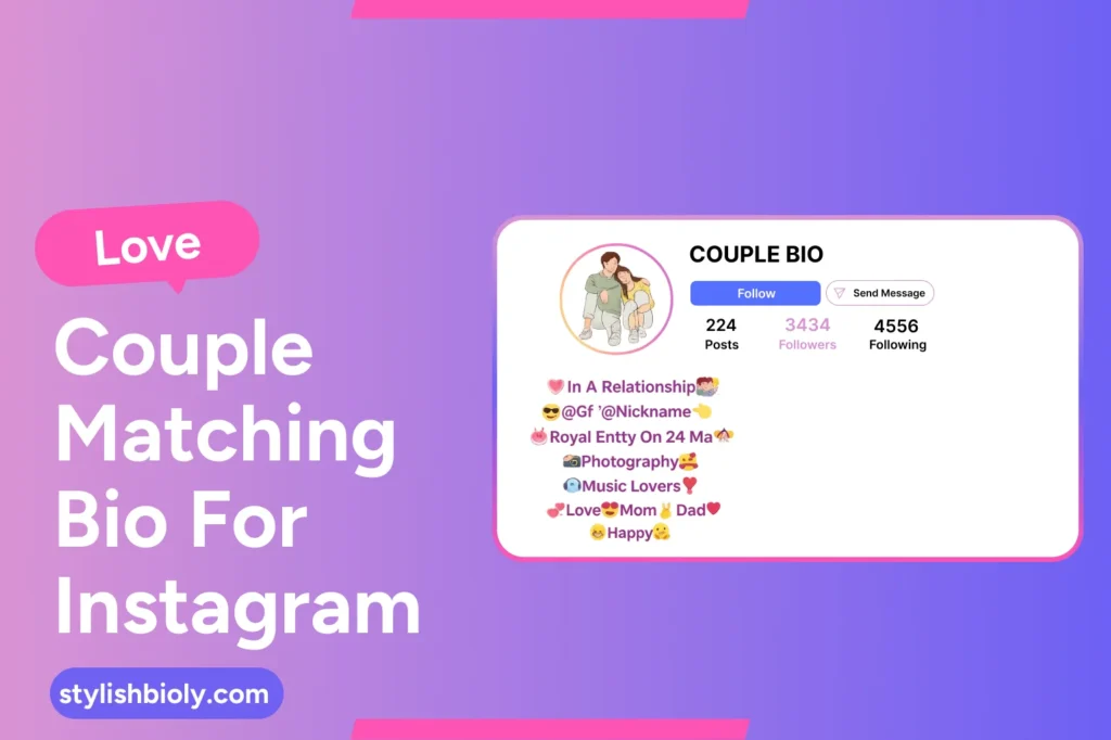 Love couple matching bio for instagram