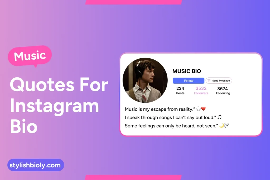 Music quotes for Instagram bio