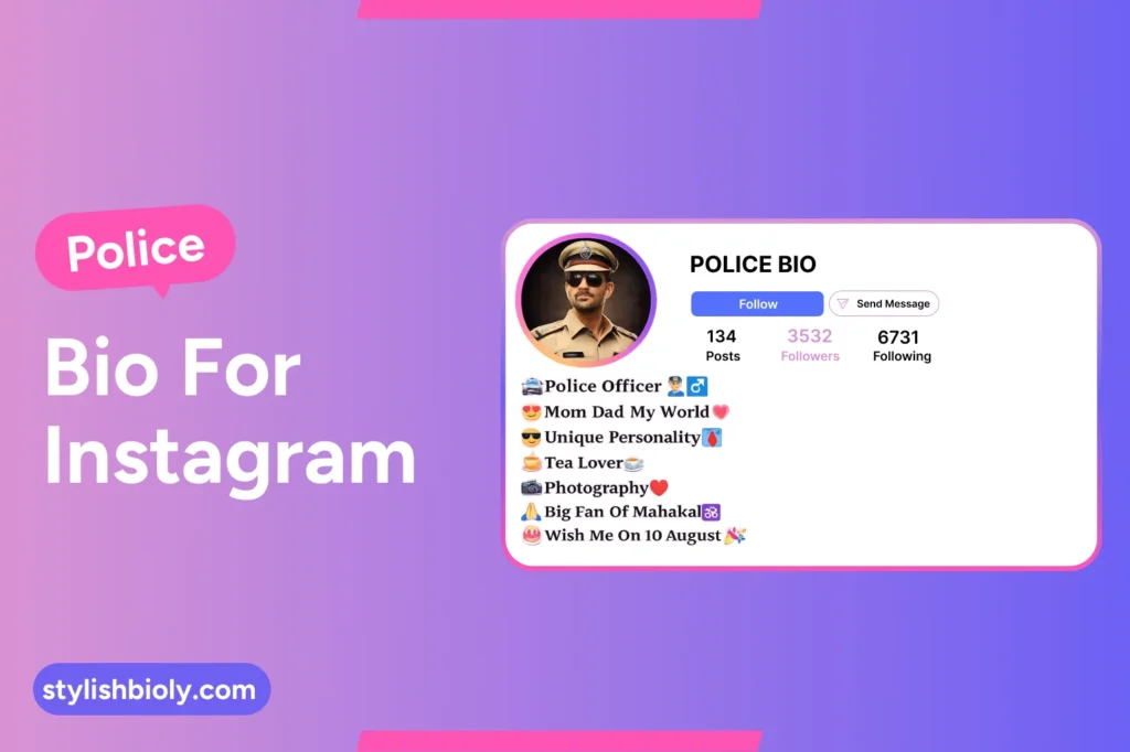 Police Bio For Instagram