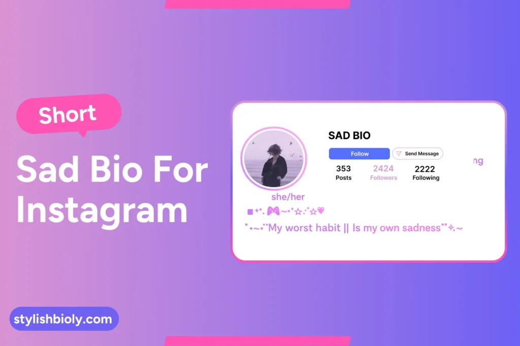 short sad bio for instagram