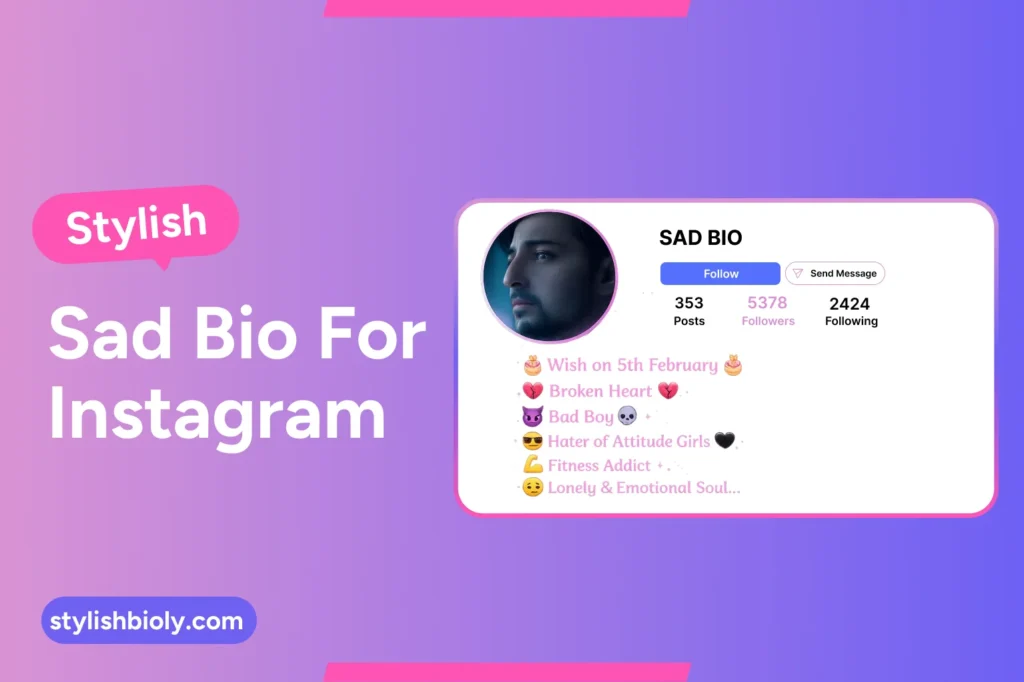 stylish sad bio for instagram