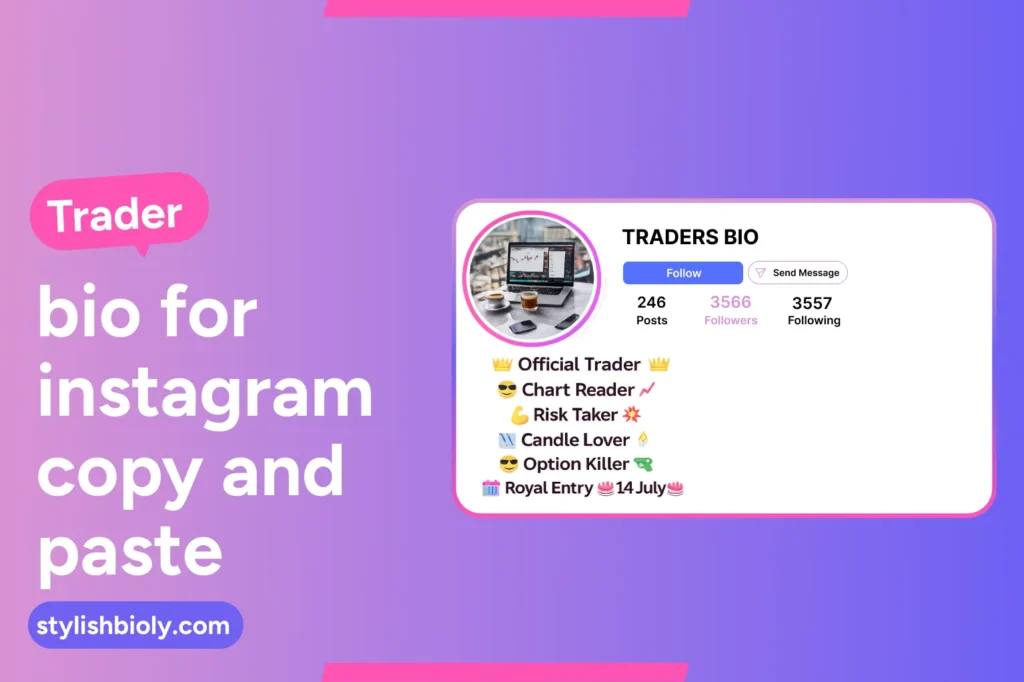 Trader bio for Instagram copy and paste