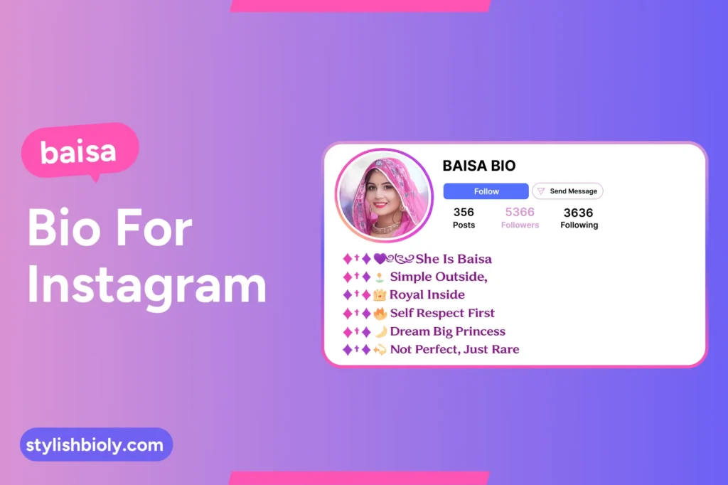 Baisa bio for Instagram