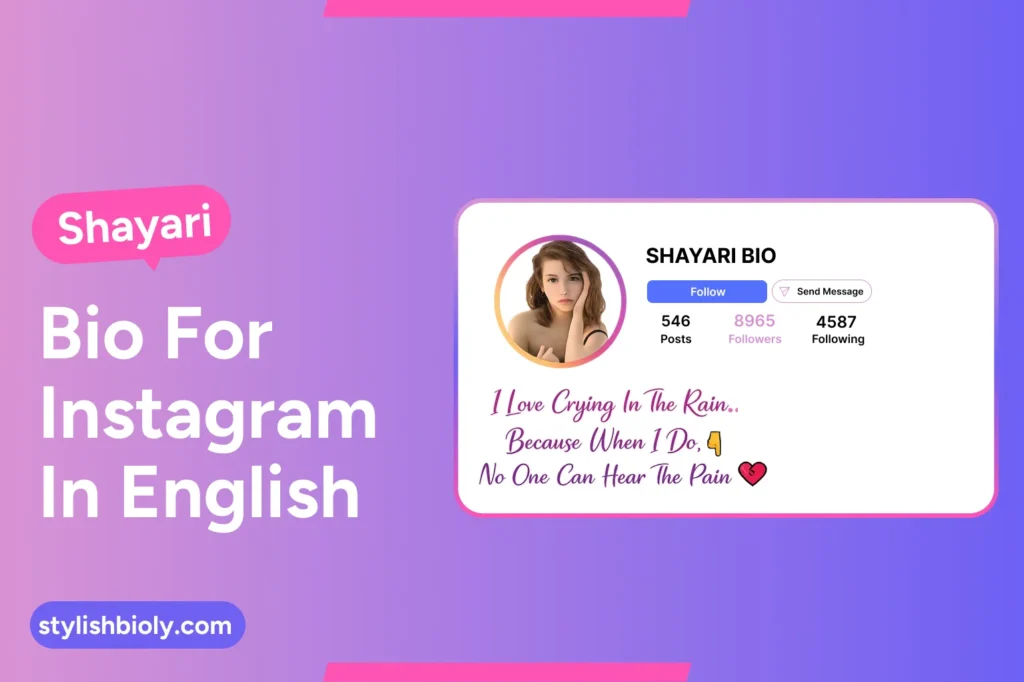Shayari bio for Instagram in English