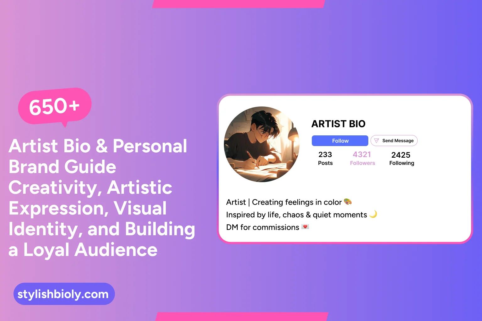 650+ Artist Bio for Instagram