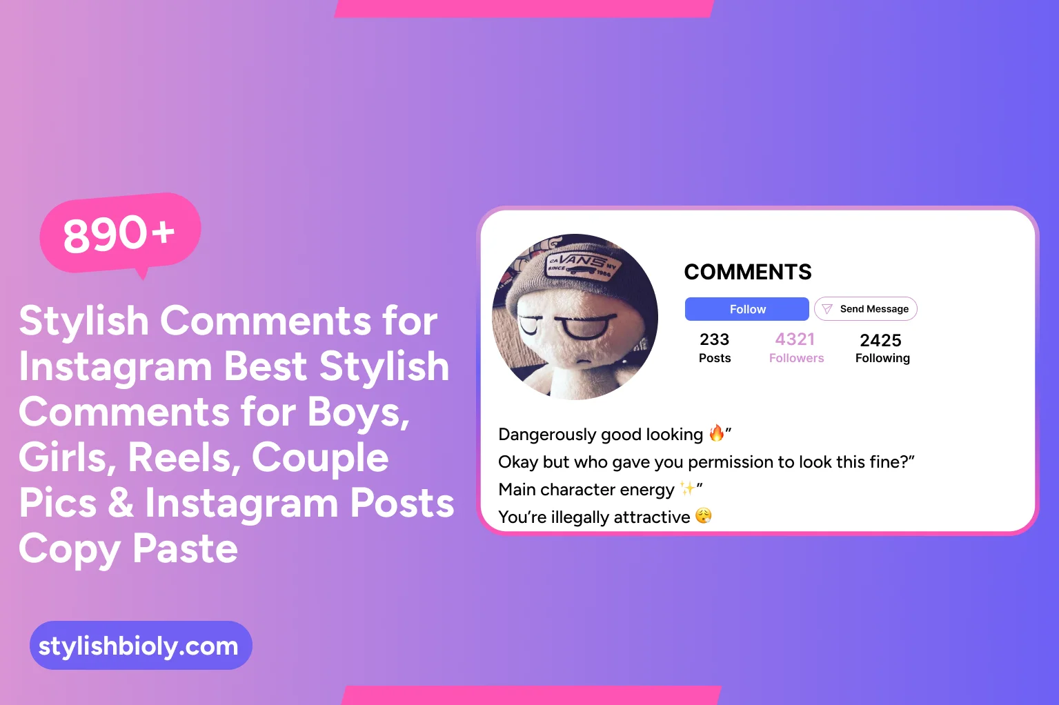 890+ Stylish Comments for Instagram
