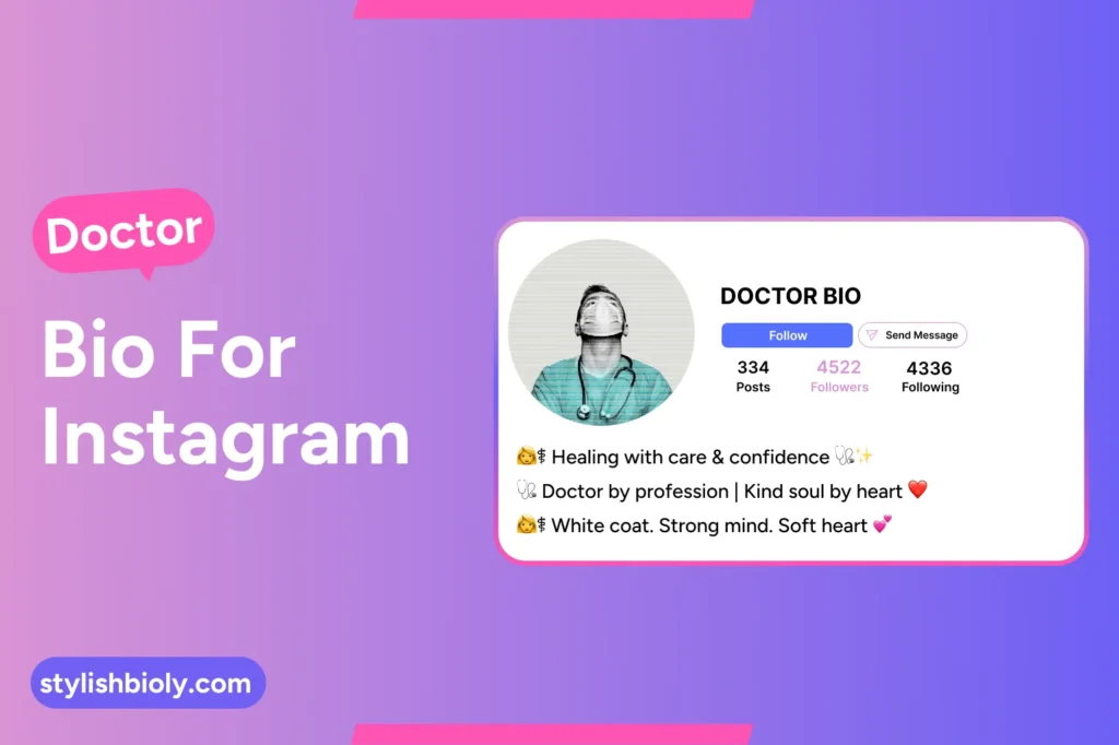 Doctor bio for Instagram