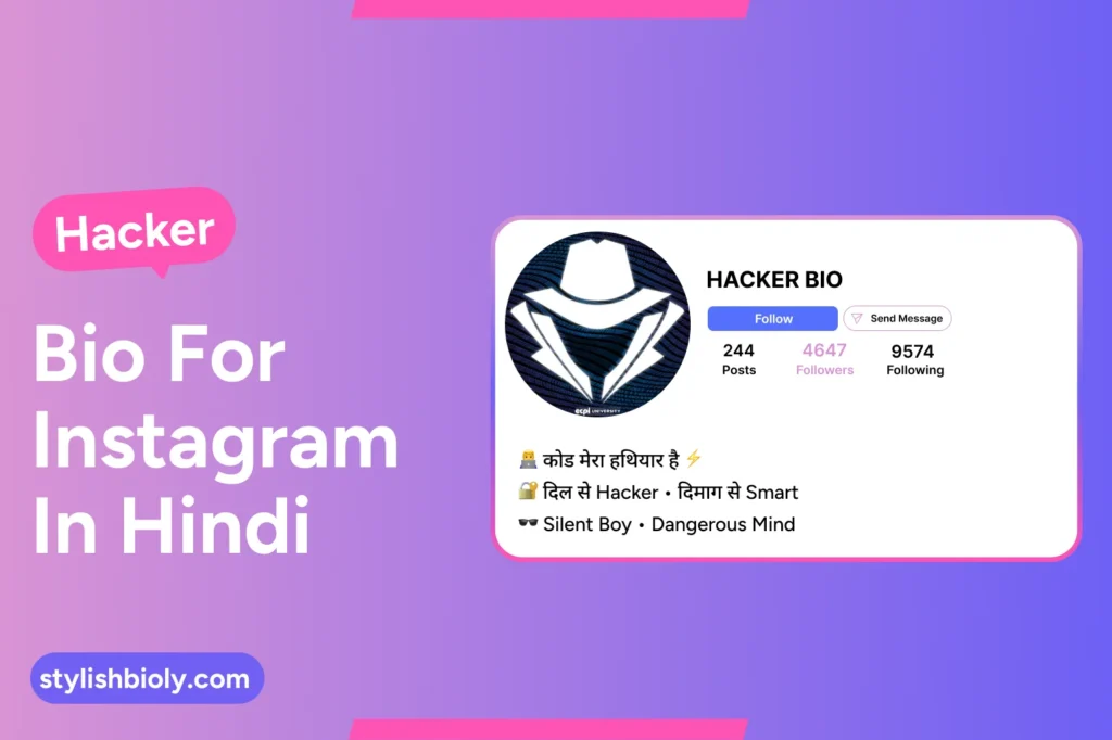 Hacker bio for Instagram in Hindi