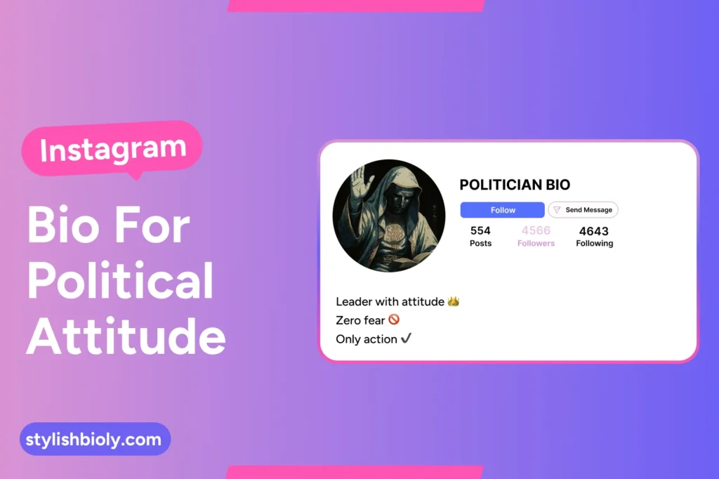 Instagram Bio for Political Attitude