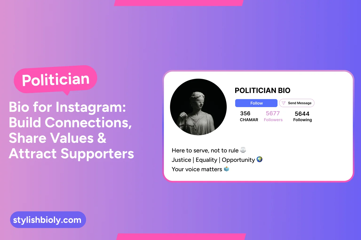 450+ Politician Bio for Instagram