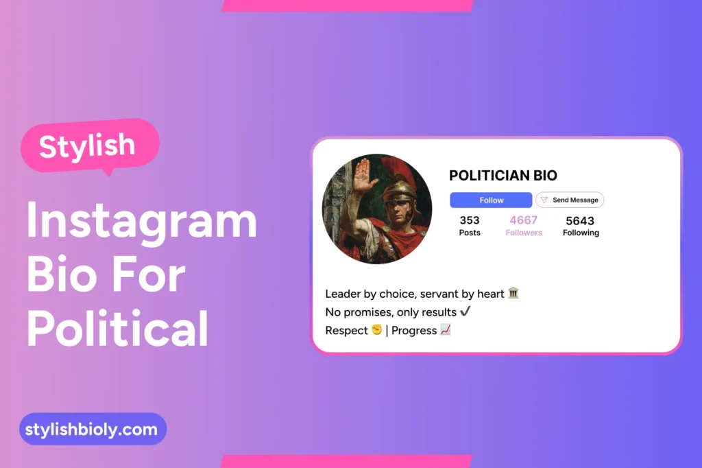 Stylish Instagram Bio for Political