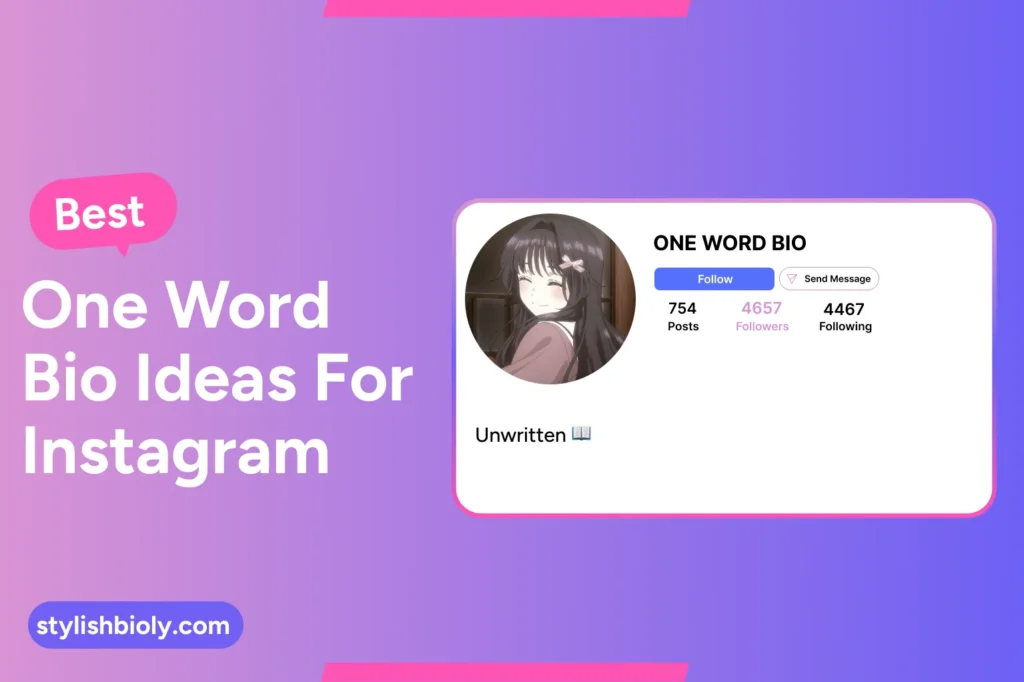 Best One Word Bio Ideas for Instagram